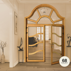 Premium Luxury KS68 Series Wooden Casement Door