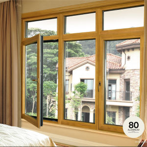 Premium Luxury KS80 Aluminum Wood Casement Window