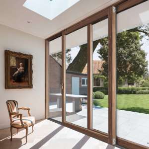 Premium Luxury KS98 Series Aluminum Wood Sliding Door